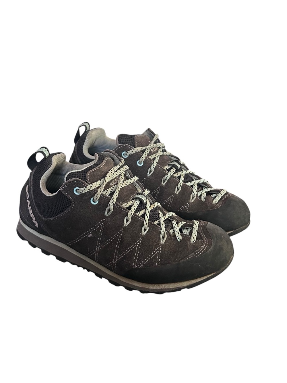 Scarpa Womens Crux Approach Hiking Shoes Brown Vibram Size 6.5